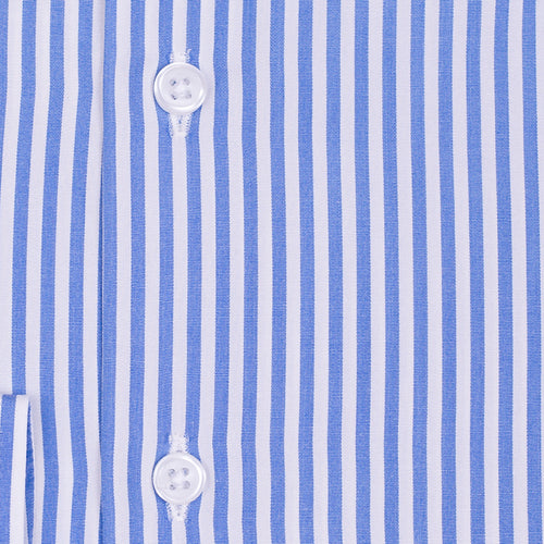 Bespoke - Blue & White Medium Striped Shirt