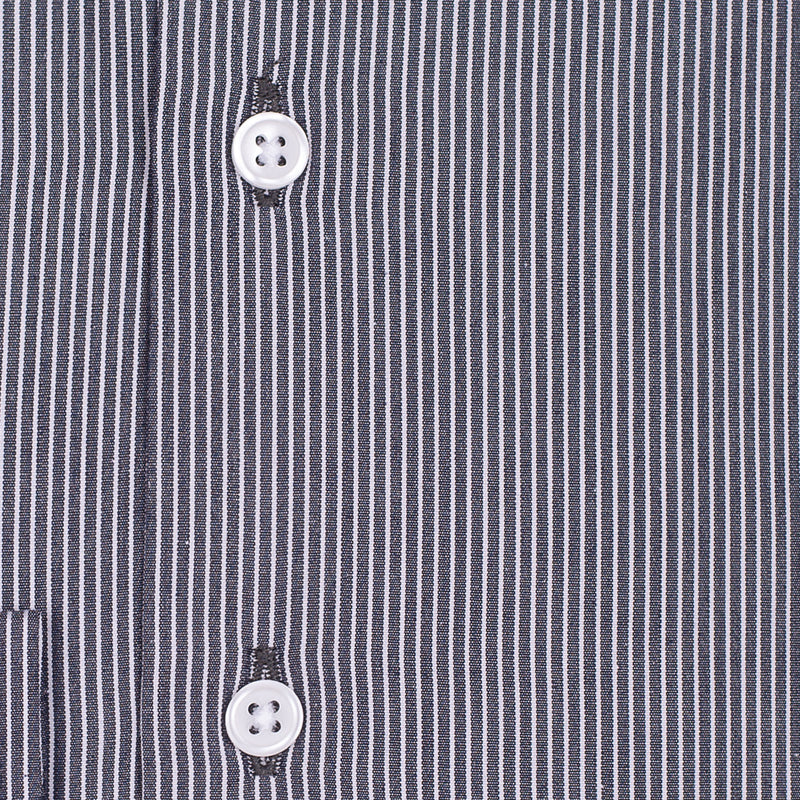 Bespoke - Black & White Striped Shirt