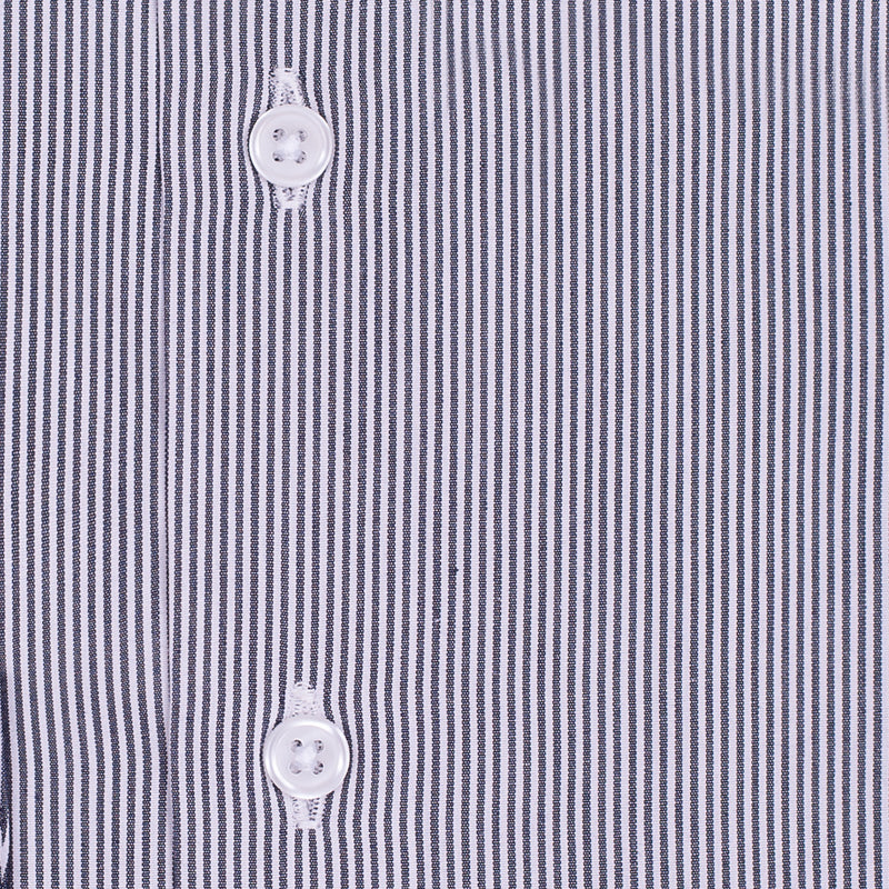 Bespoke - Dark Blue & White Striped Shirt