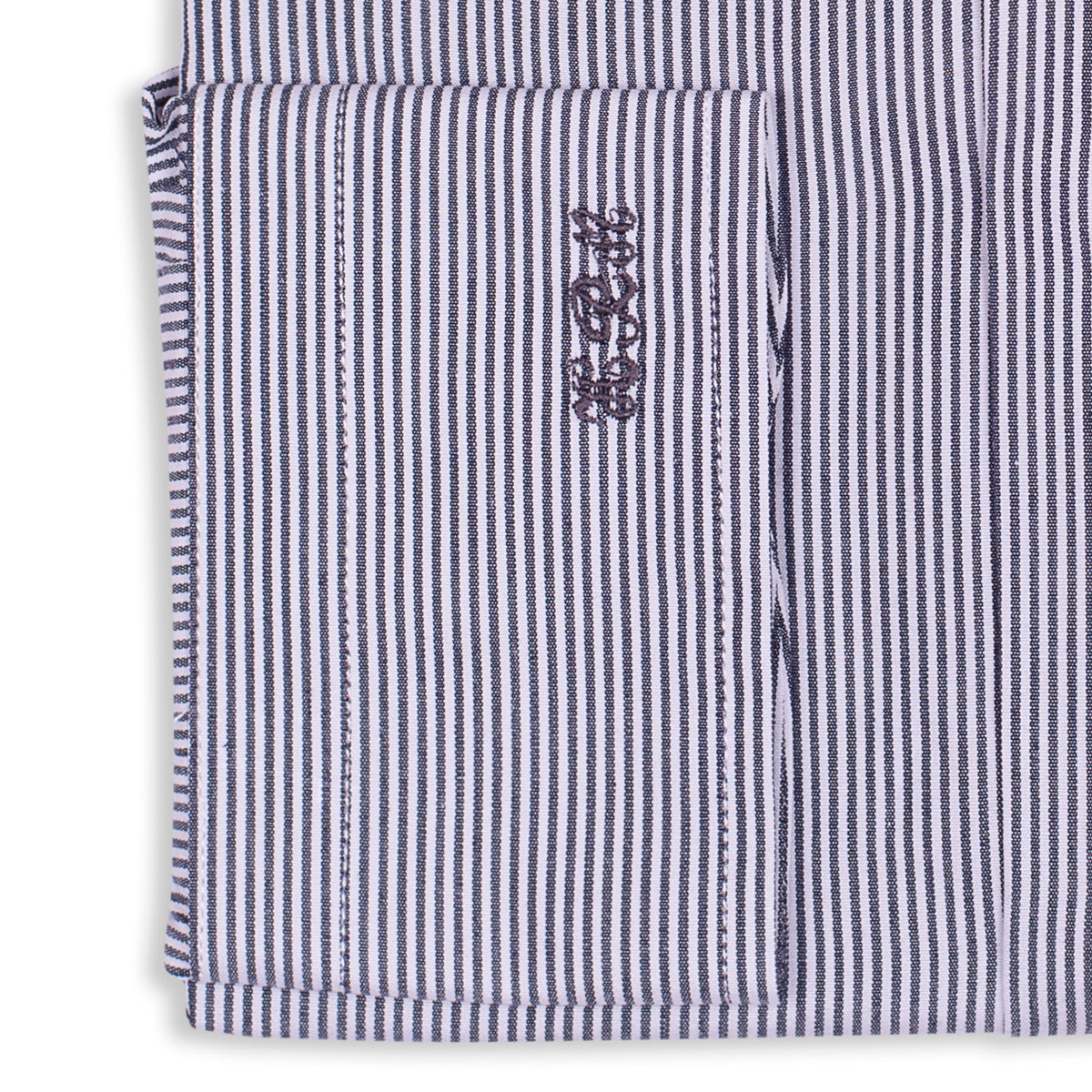 Bespoke - Dark Blue & White Striped Shirt