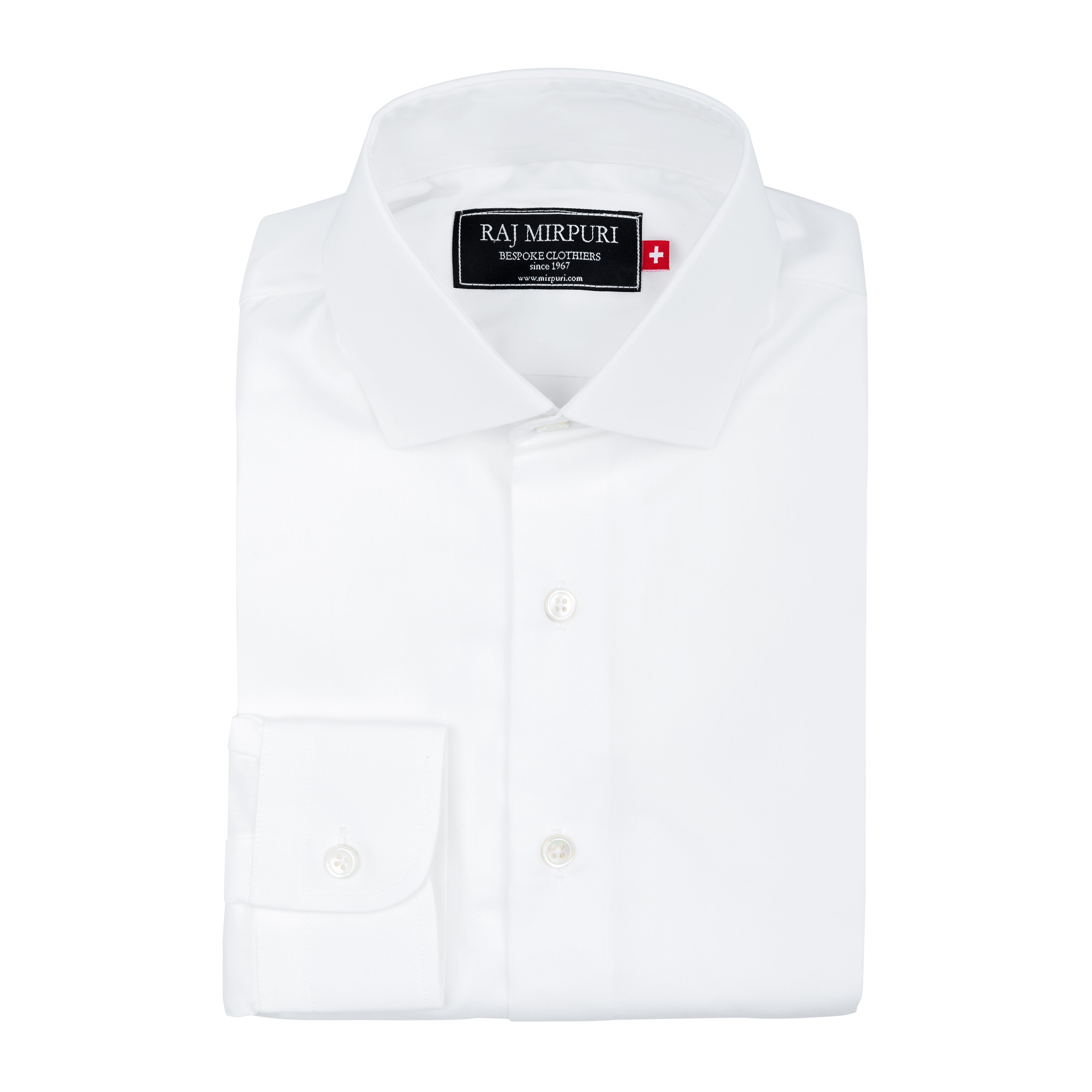 【美品】リゼッタ　長袖シャツ　ALUMO社製 (スイス製コットン)　前後2WAY Alumo Voyage Bespoke Shirt – Mirpuri Bespoke Tailors