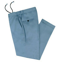 Light Blue Tailored Drawstring Chino