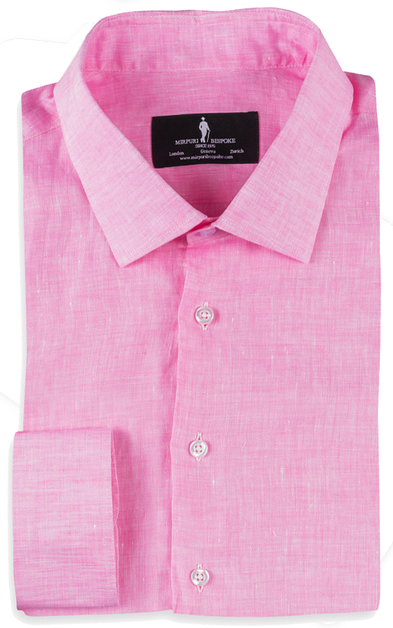 Bespoke - Pink Linen Shirt