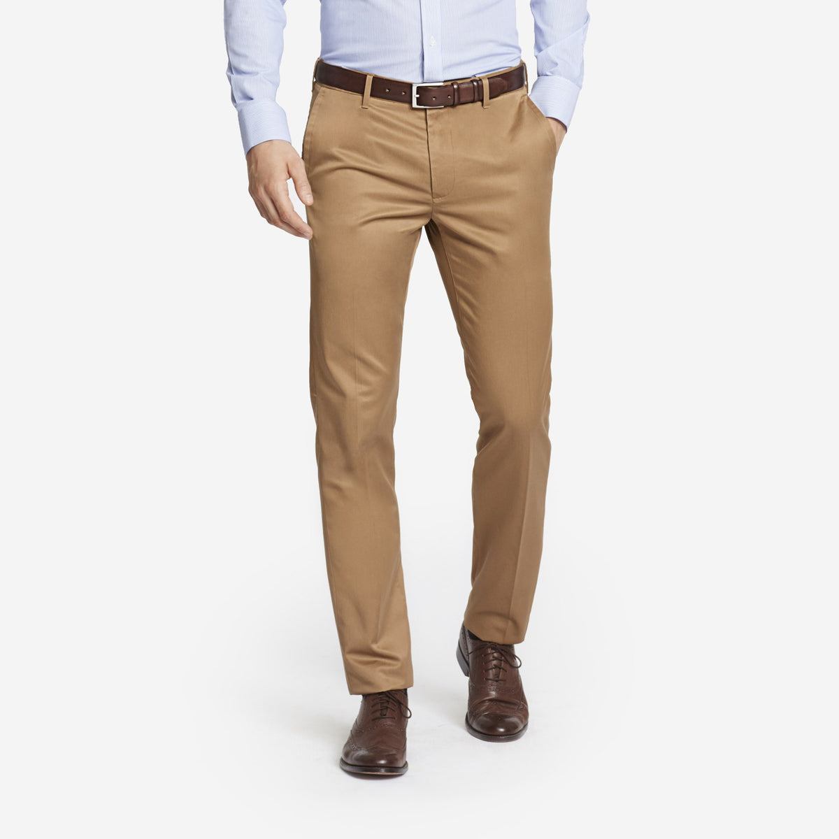 Khaki Tailored Chinos