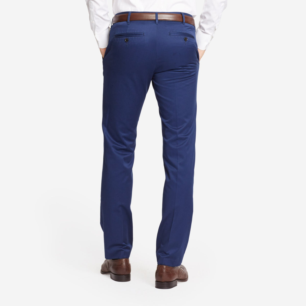 Navy Blue Tailored Chinos