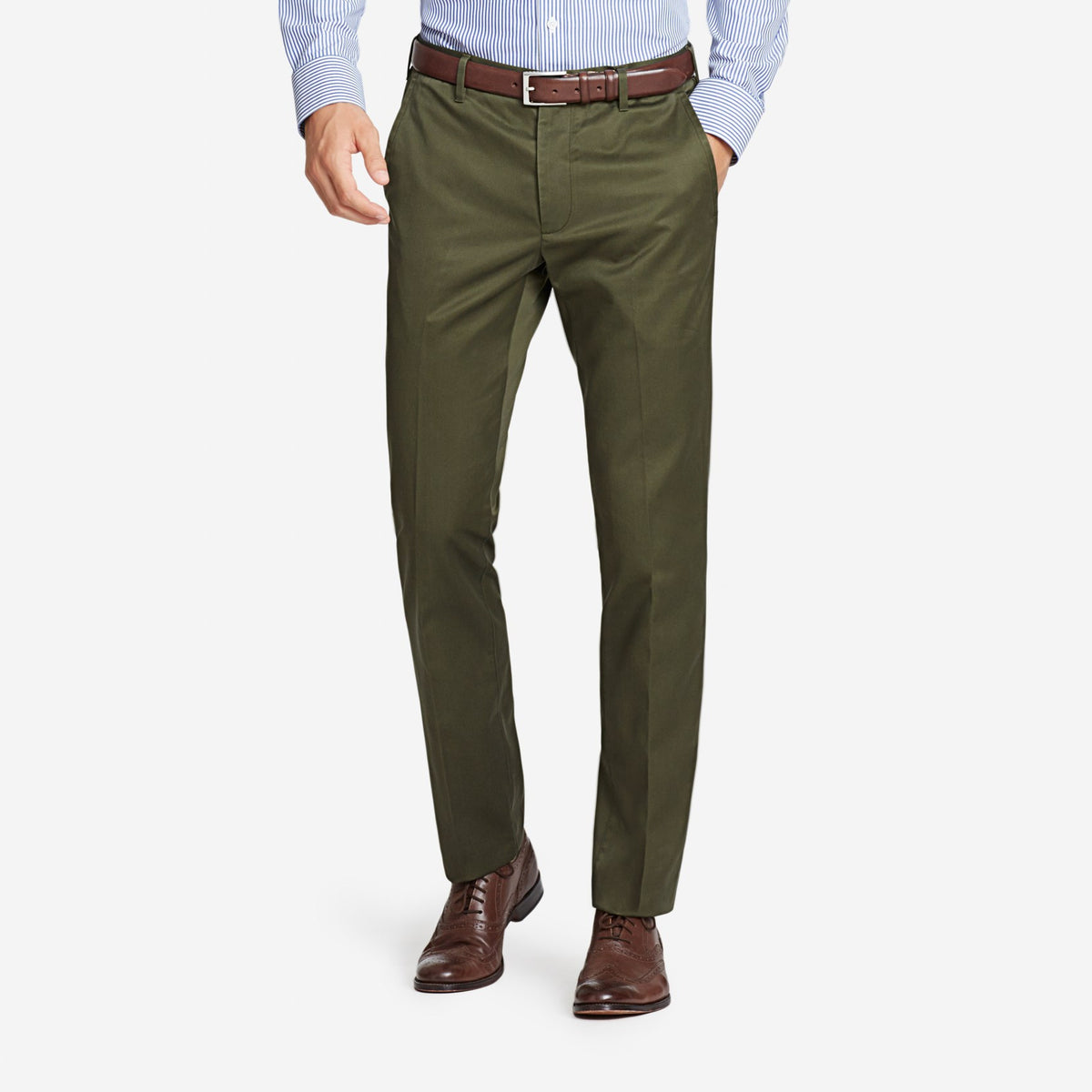 Olive Tailored Chinos