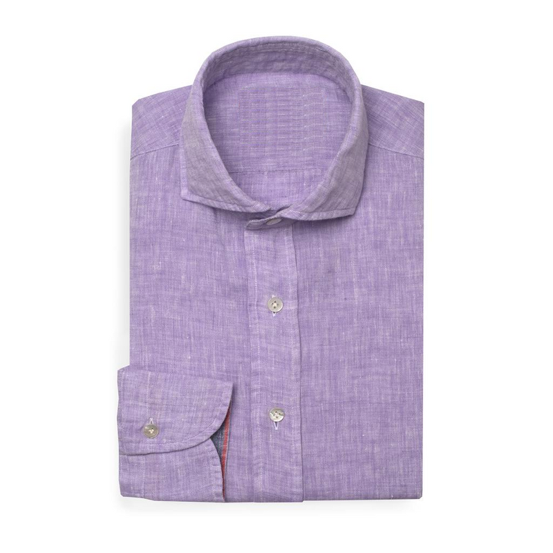 Bespoke - Purple Linen Shirt