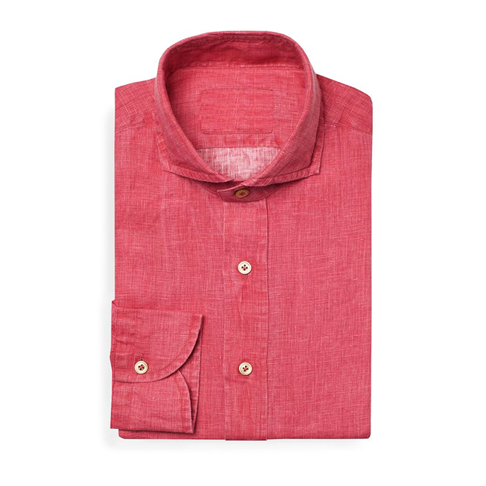 Bespoke - Red Linen Shirt